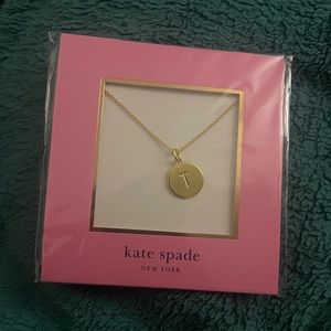 Kate Spade initial pendant necklace letter T